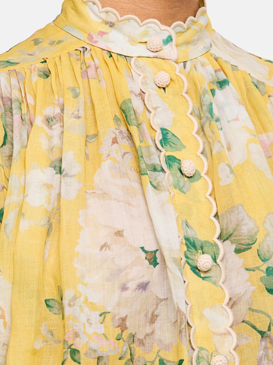 Allia Floral Linen Shirt Relaxed Fit