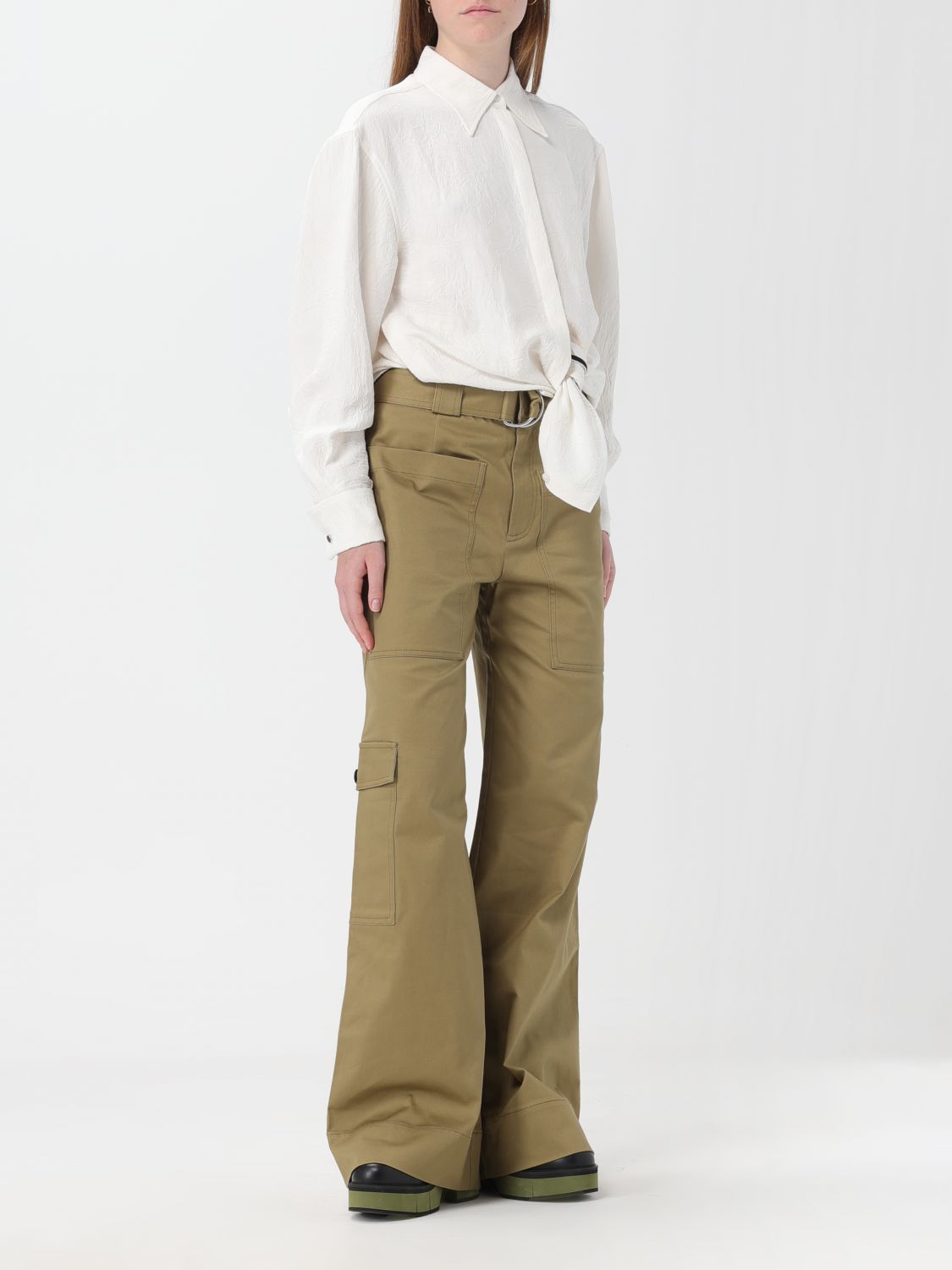 Wide Leg Belted Cargo Pants