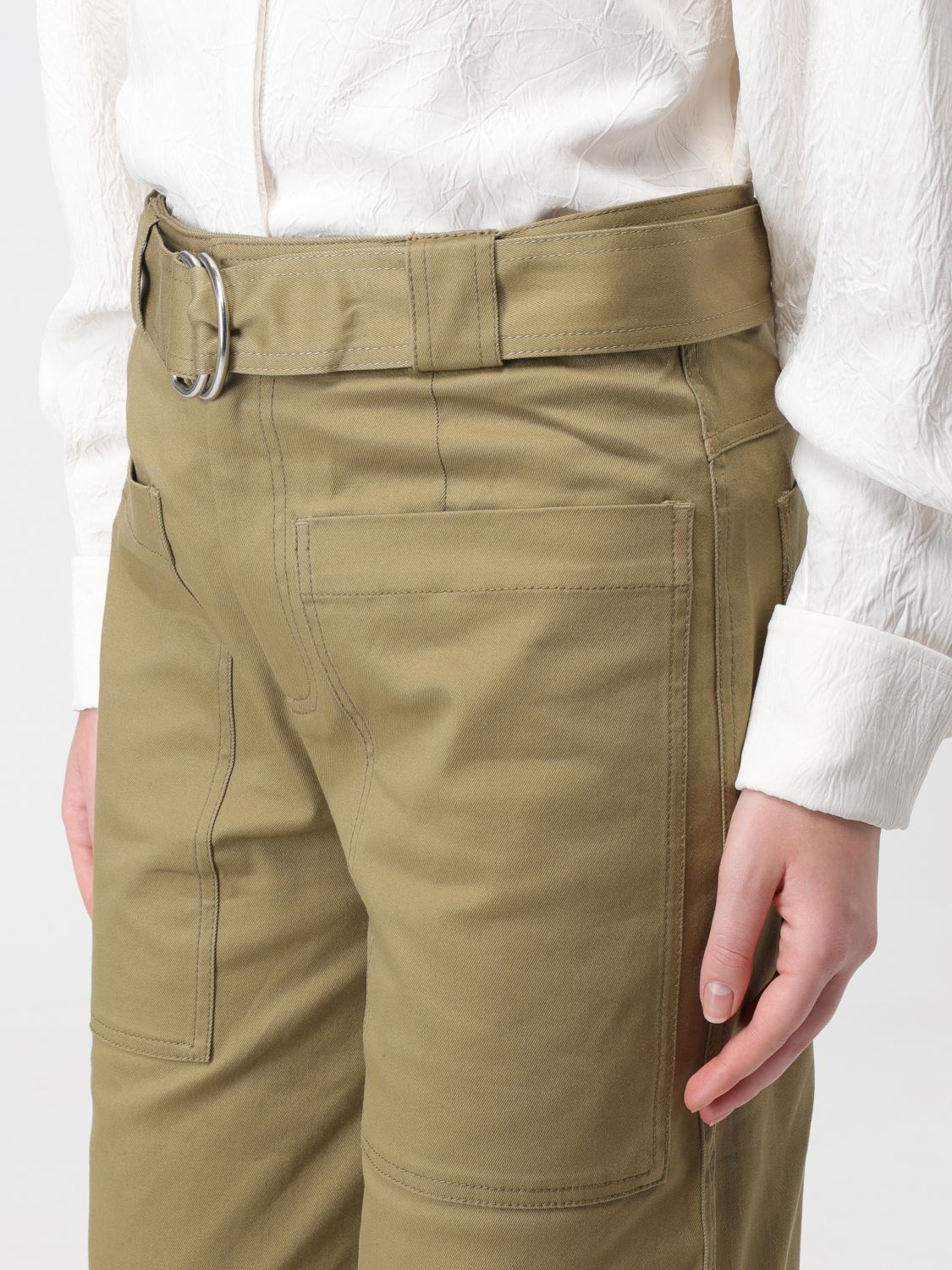 Wide Leg Belted Cargo Pants