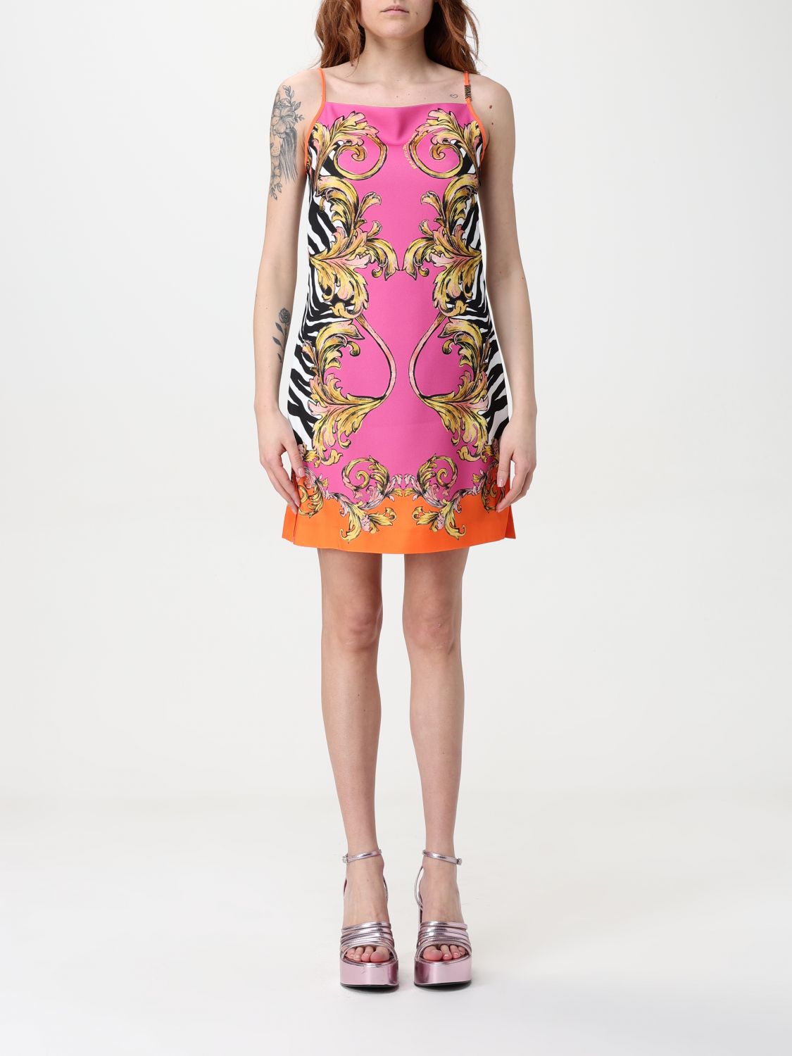 Baroque Zebra Print Mini Dress