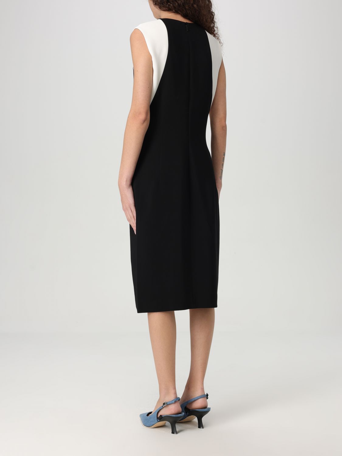 Colorblocked Midi Dress Sheath