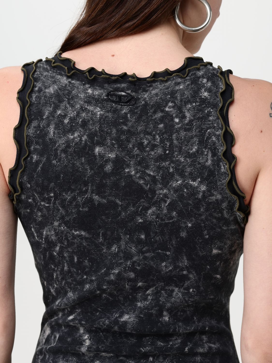 Mini Dress Acid Wash Ribbed