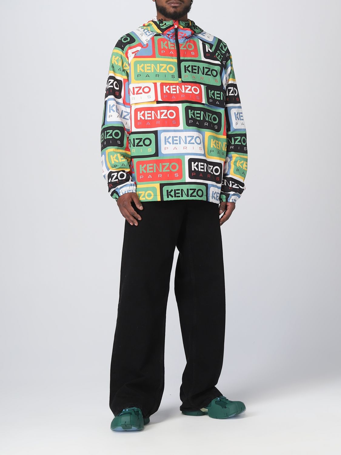 Kenzo Paris Logo Print Windbreaker
