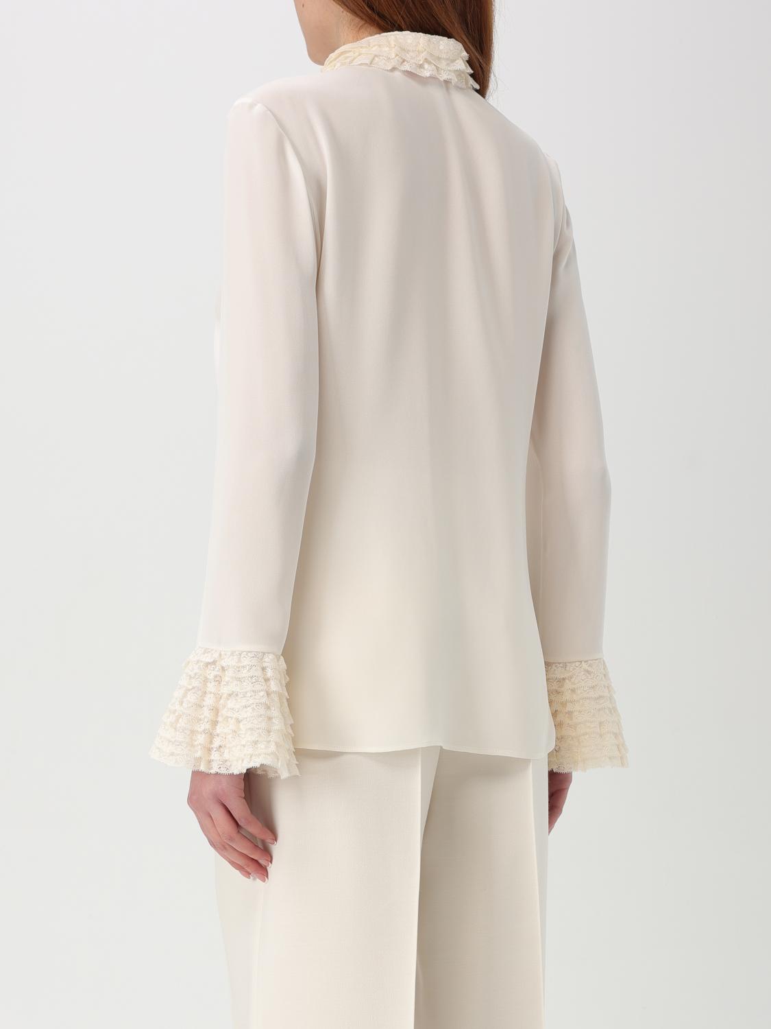 Silk Lace Trim Blouse