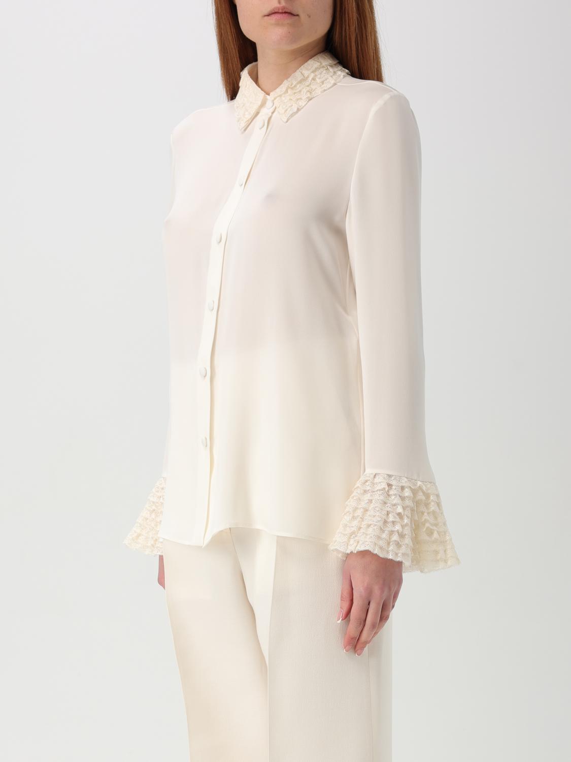 Silk Lace Trim Blouse