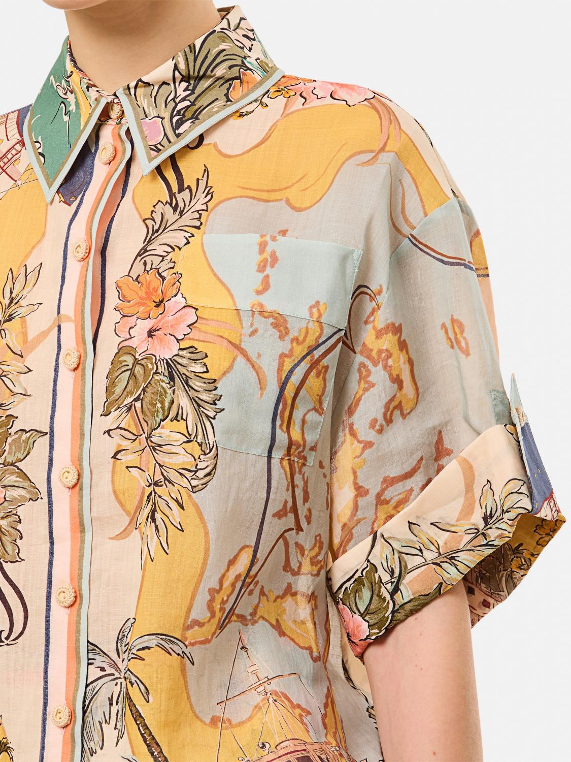 Resort Floral Linen Shirt