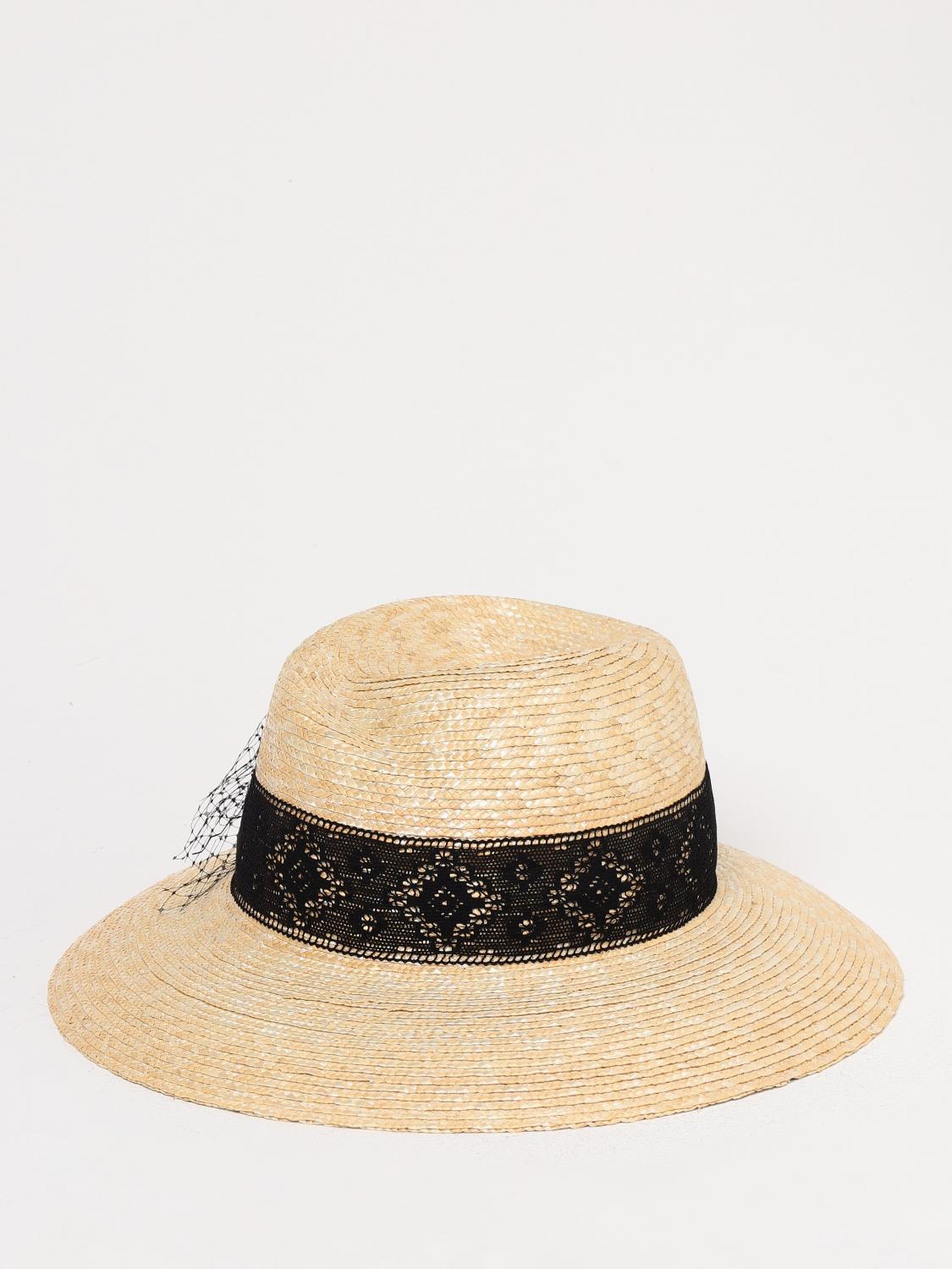 Straw Hat with Lace Band