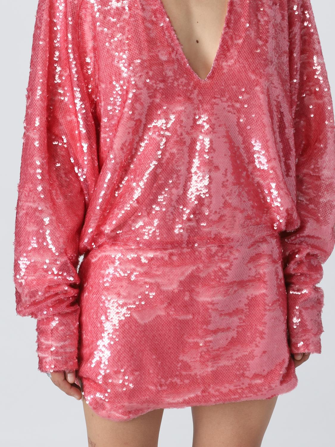 Sequin Mini Dress VNeck Long Sleeves