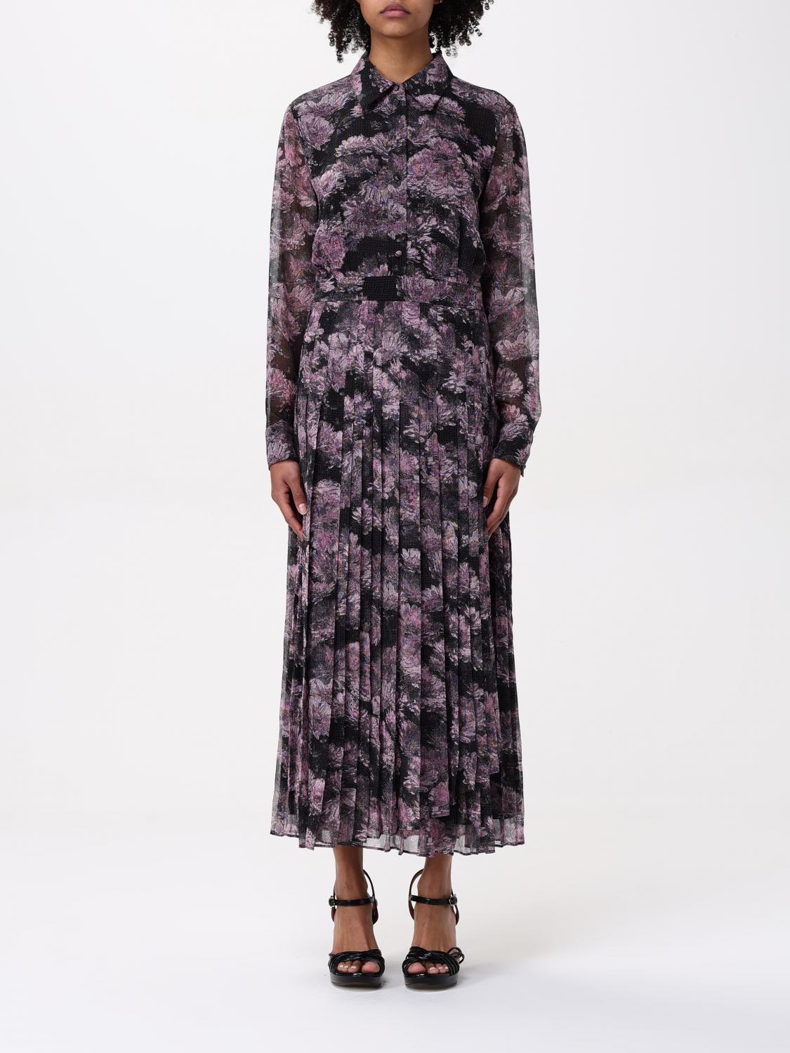 Floral Print Pleated Midi Dress