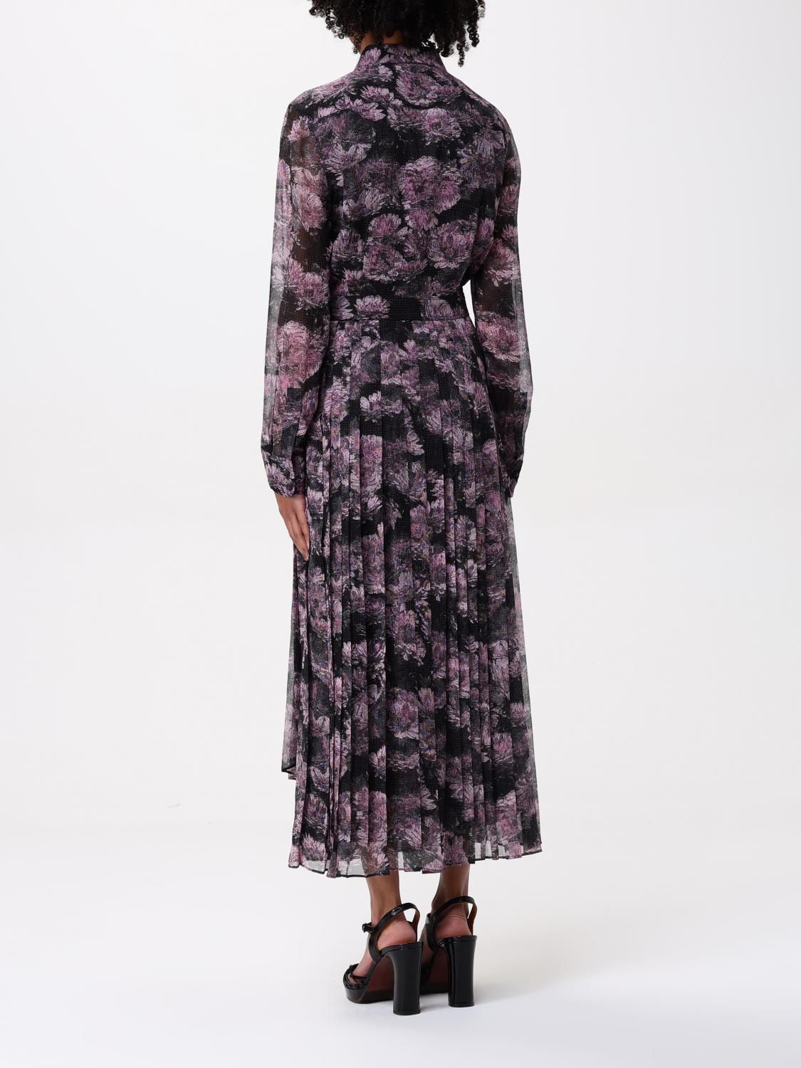 Floral Print Pleated Midi Dress