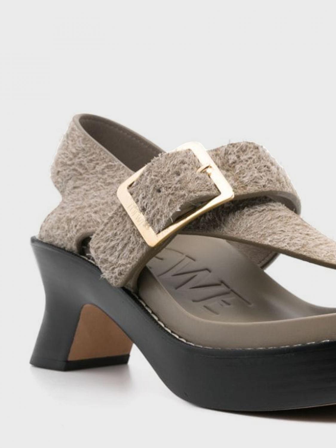 Heeled Suede Sandals Buckle