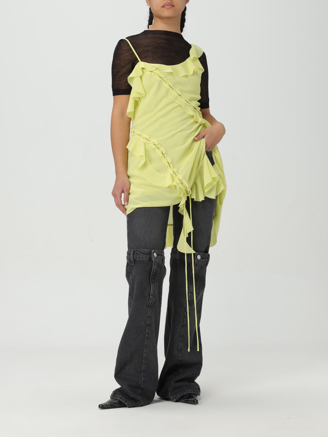 Asymmetrical Mini Dress Laceup Detail