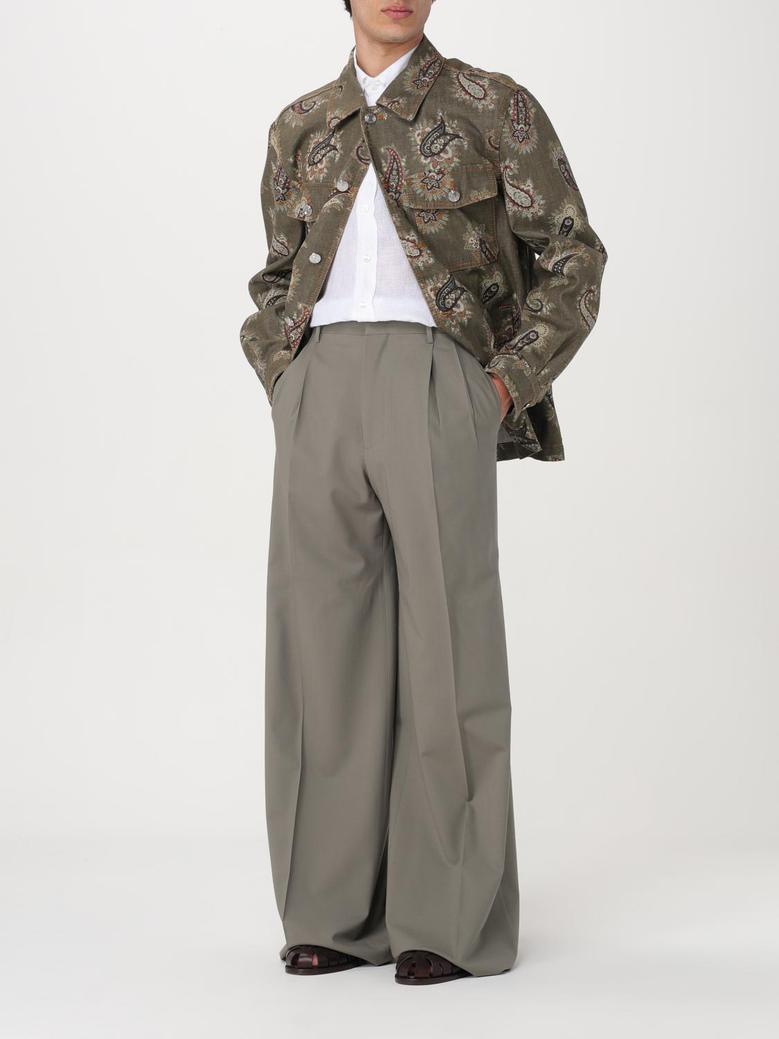 Paisley Print Linen Shirt Jacket