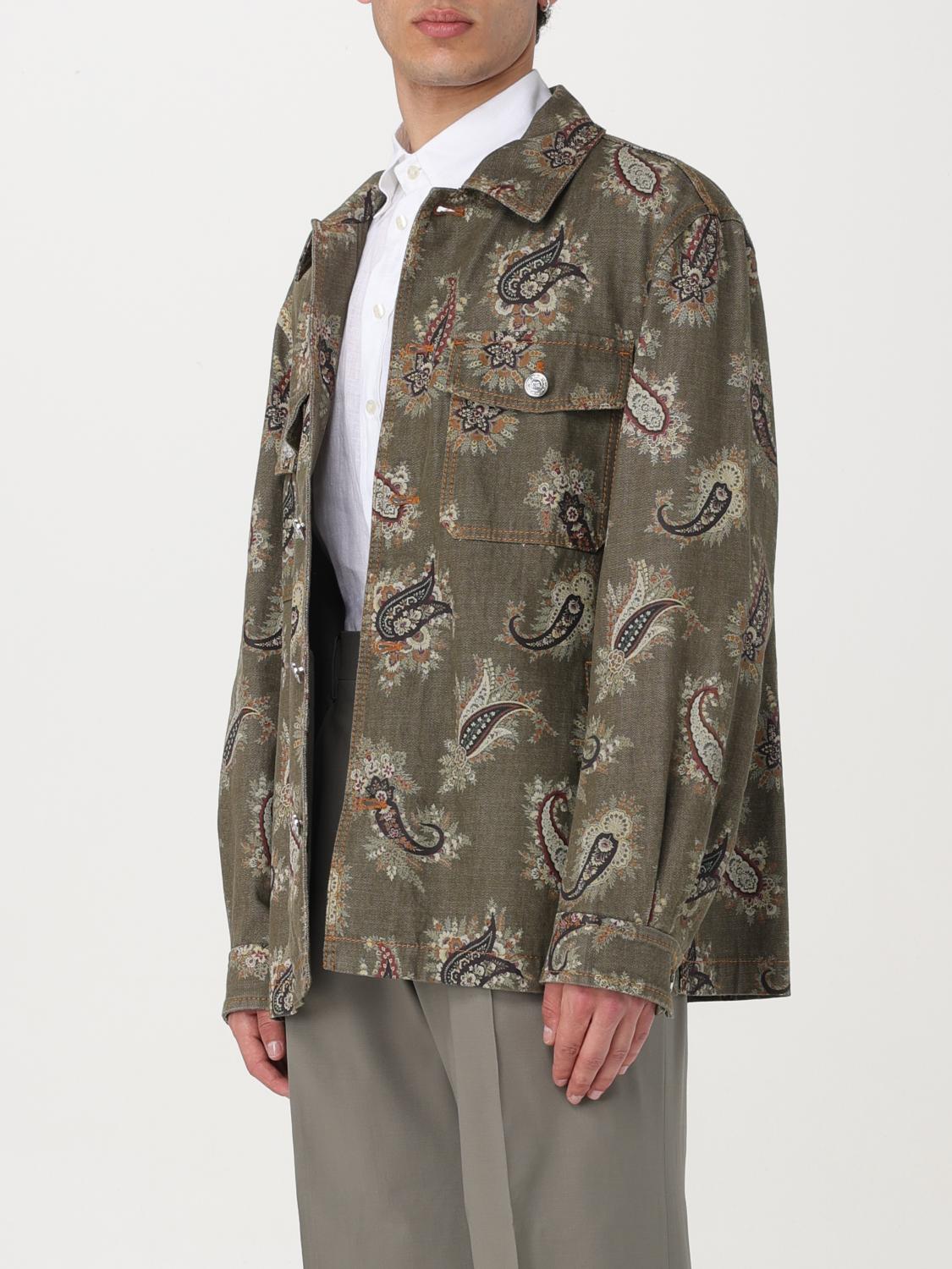 Paisley Print Linen Shirt Jacket