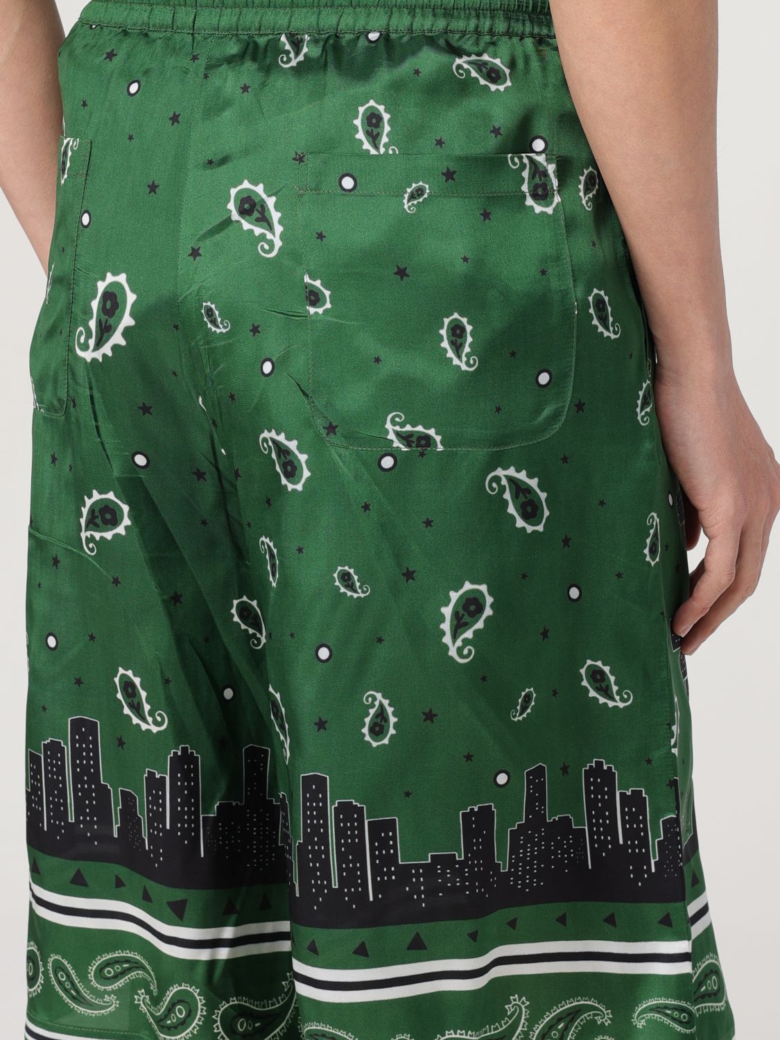 Paisley Print Silk Shorts