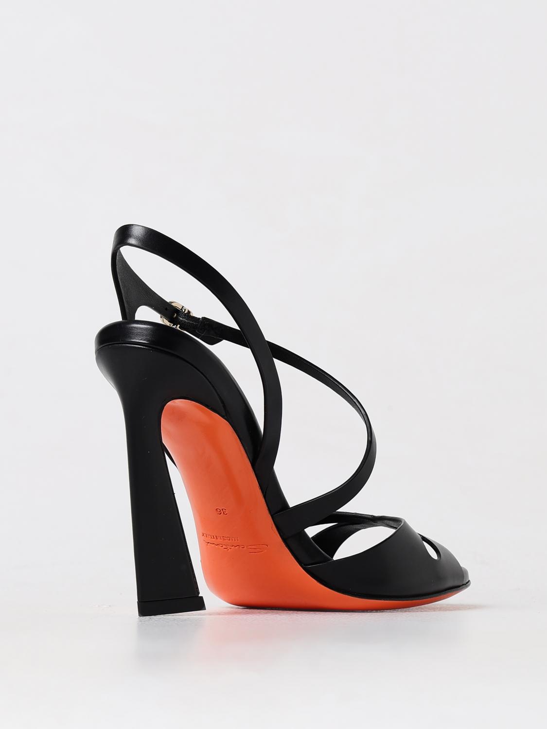 Leather Slingback Sandals High Heel