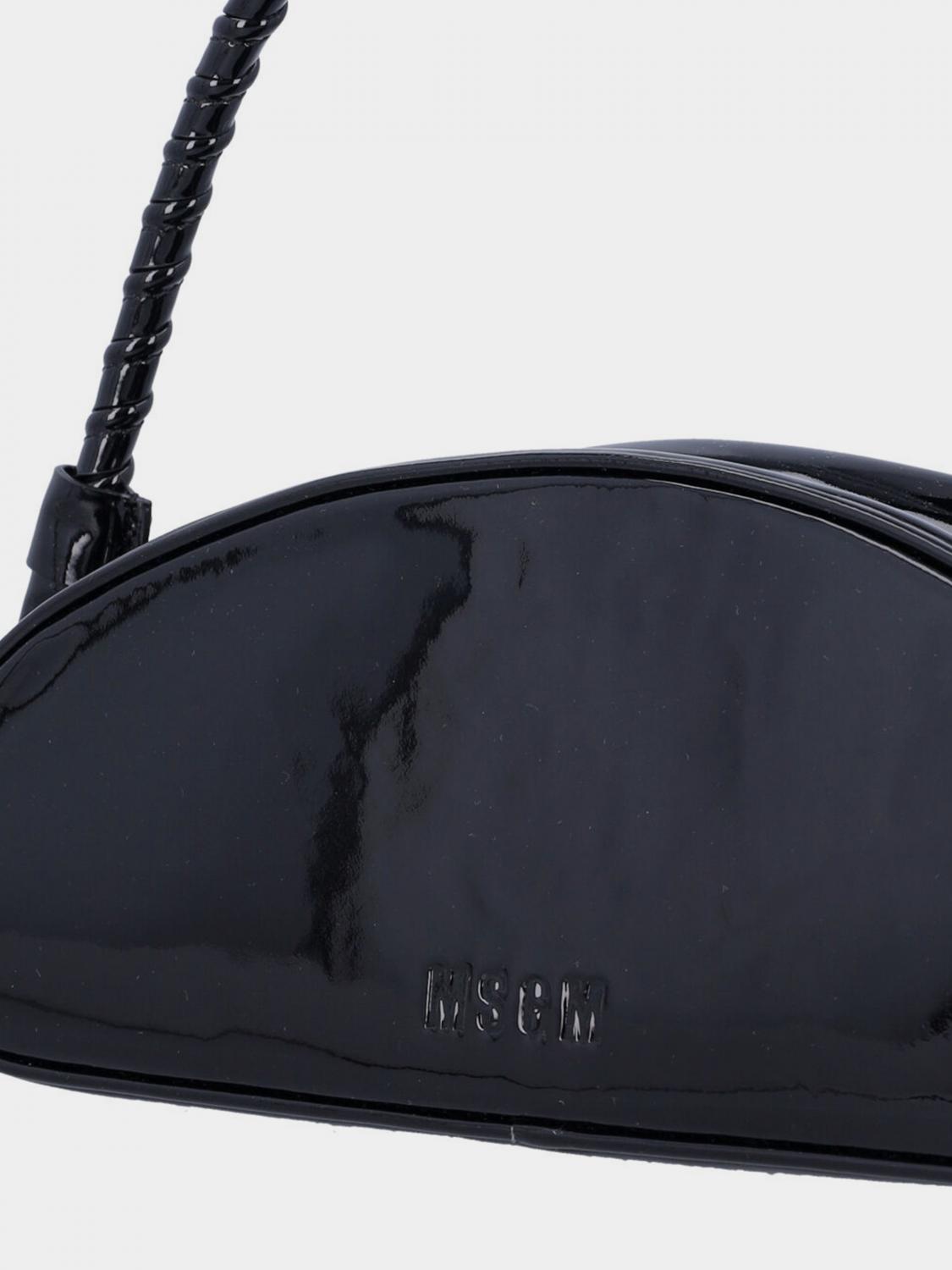 Half Moon Patent Leather Handbag