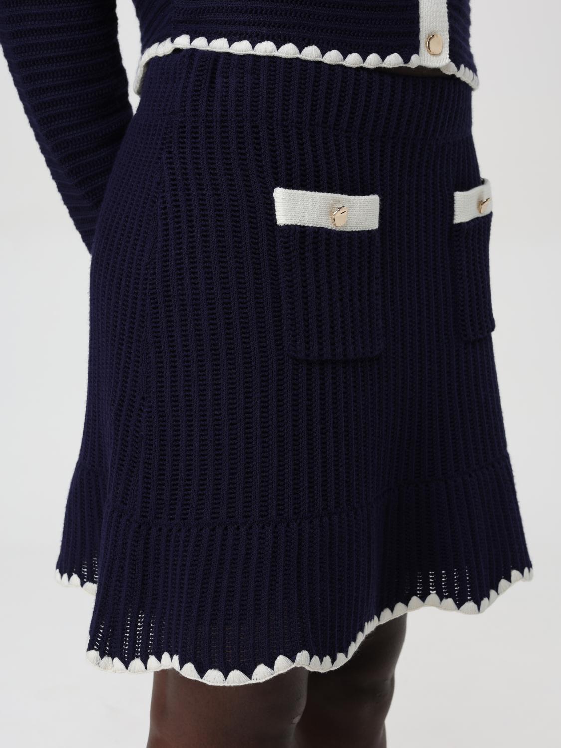 Scalloped Knit Mini Skirt