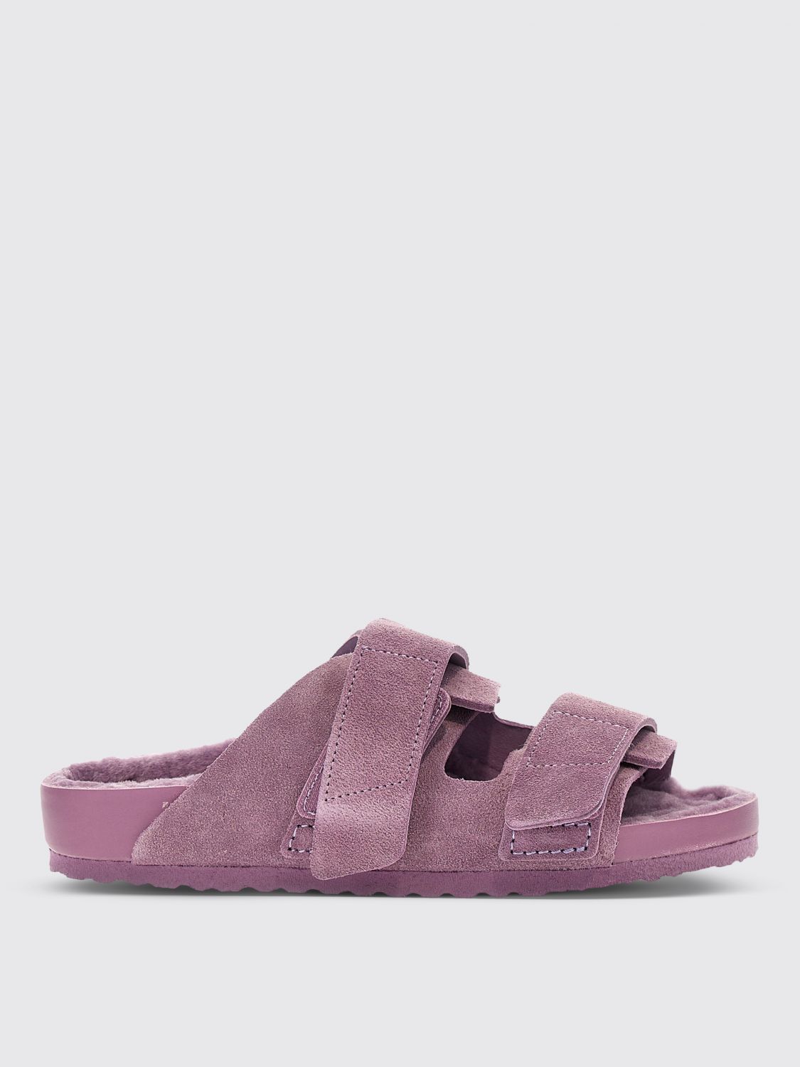 Suede ShearlingLined Slide Sandal