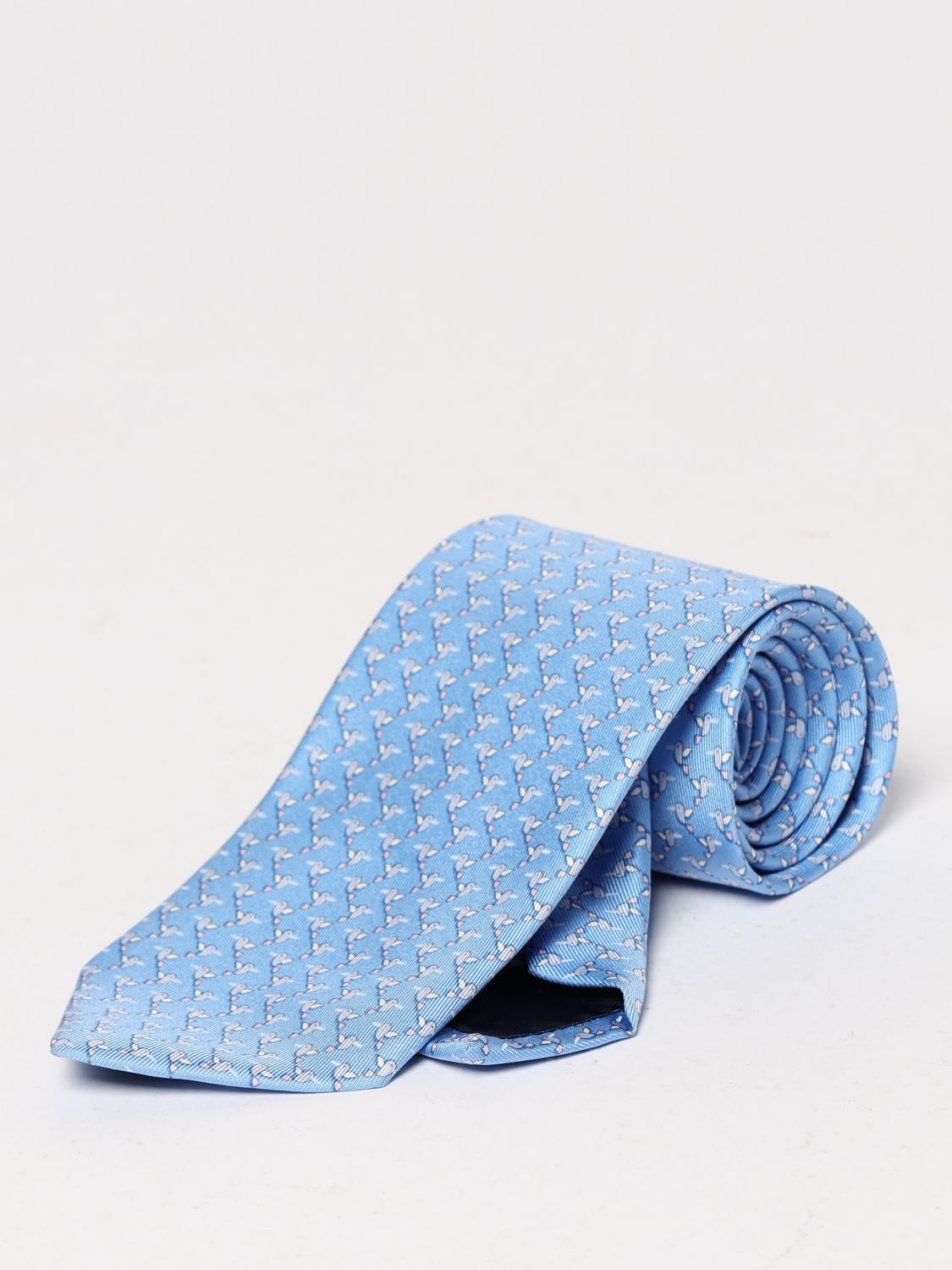 Silk Necktie Bird Print Design