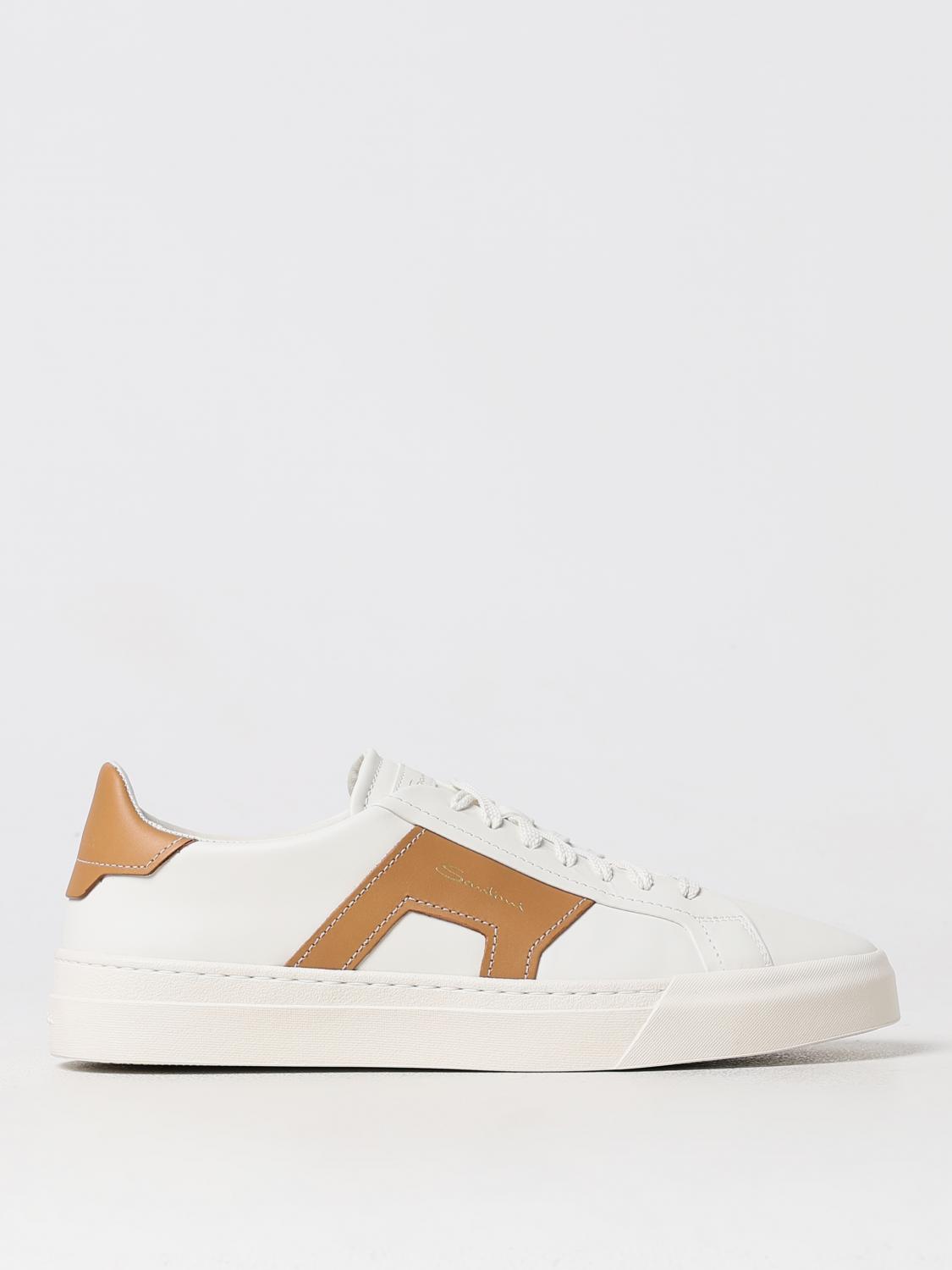 Santoni Leather Sneakers Casual Style