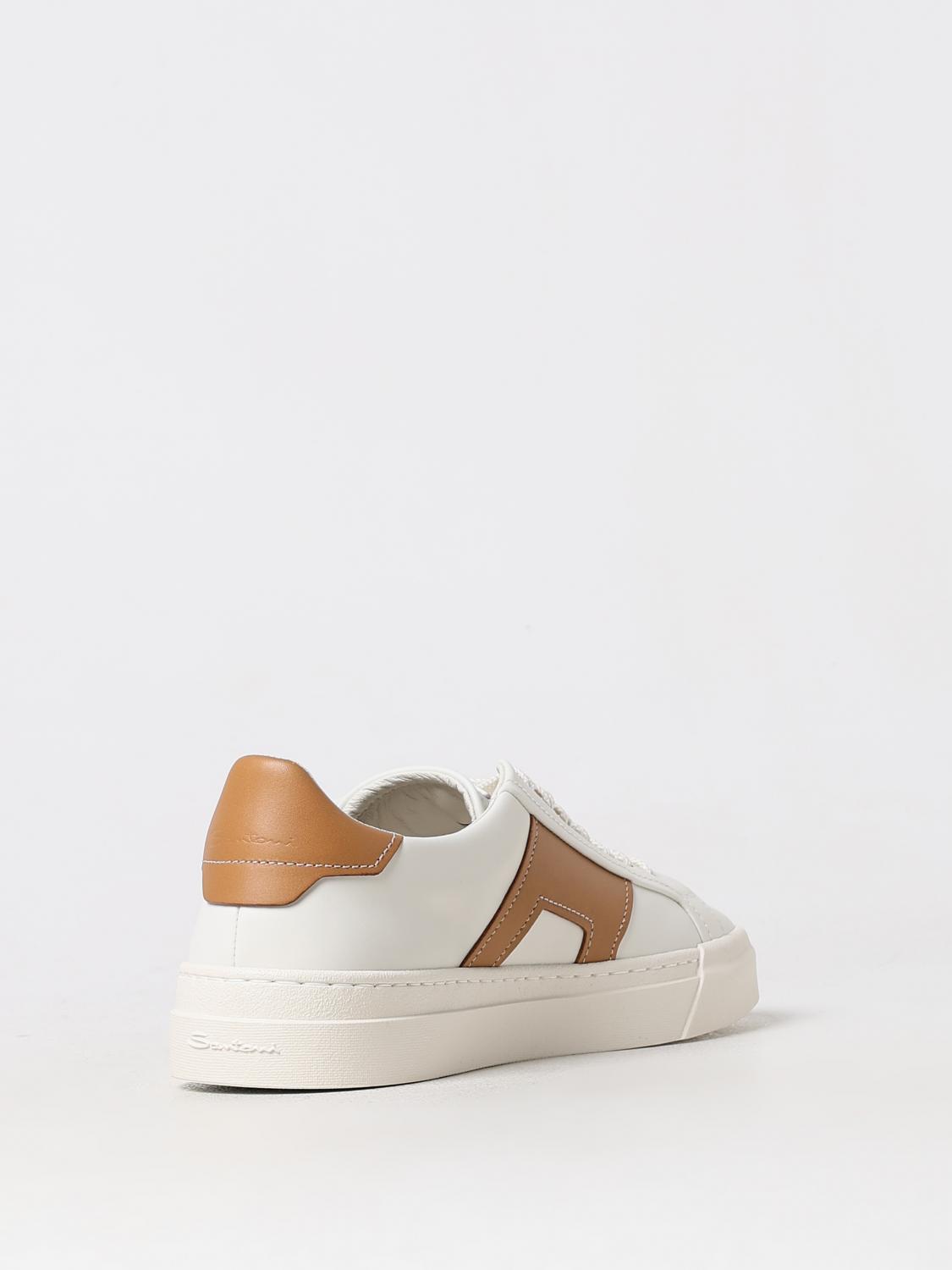 Santoni Leather Sneakers Casual Style