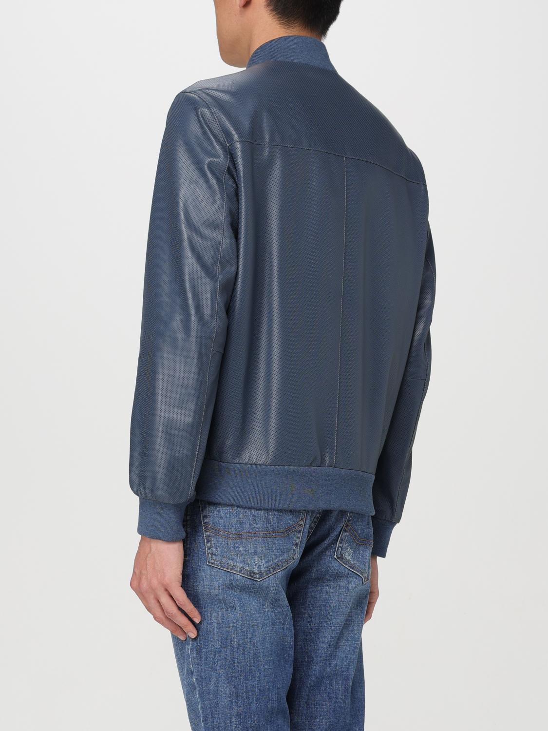 Men Leather Bomber Jacket