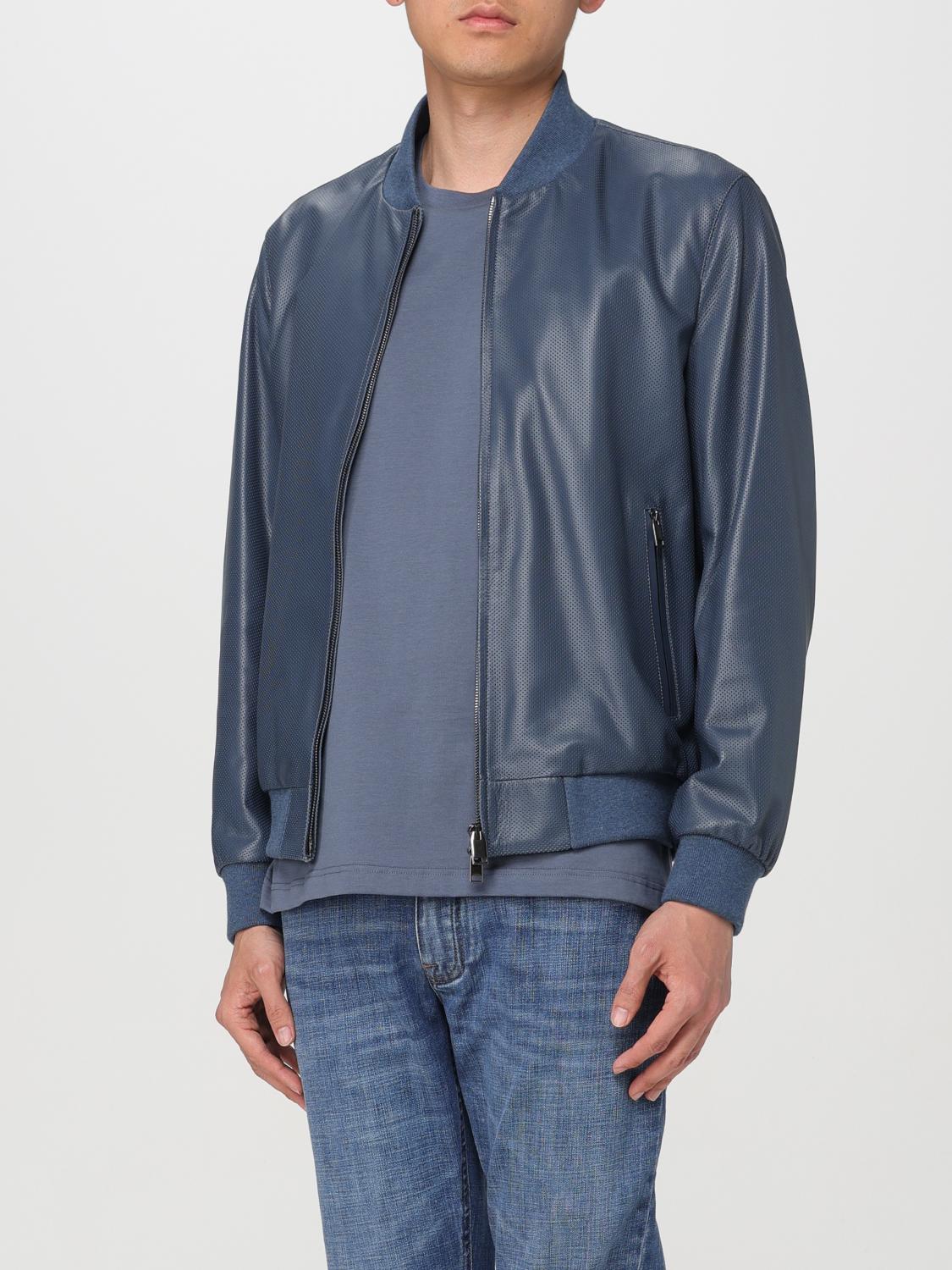 Men Leather Bomber Jacket