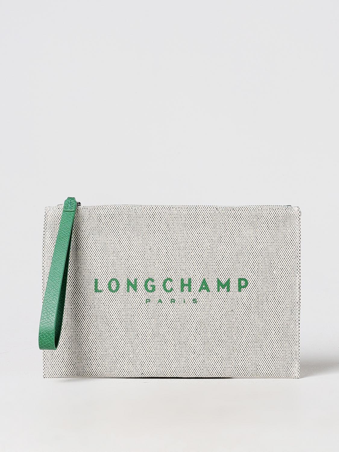 Canvas Clutch with Leather Strap