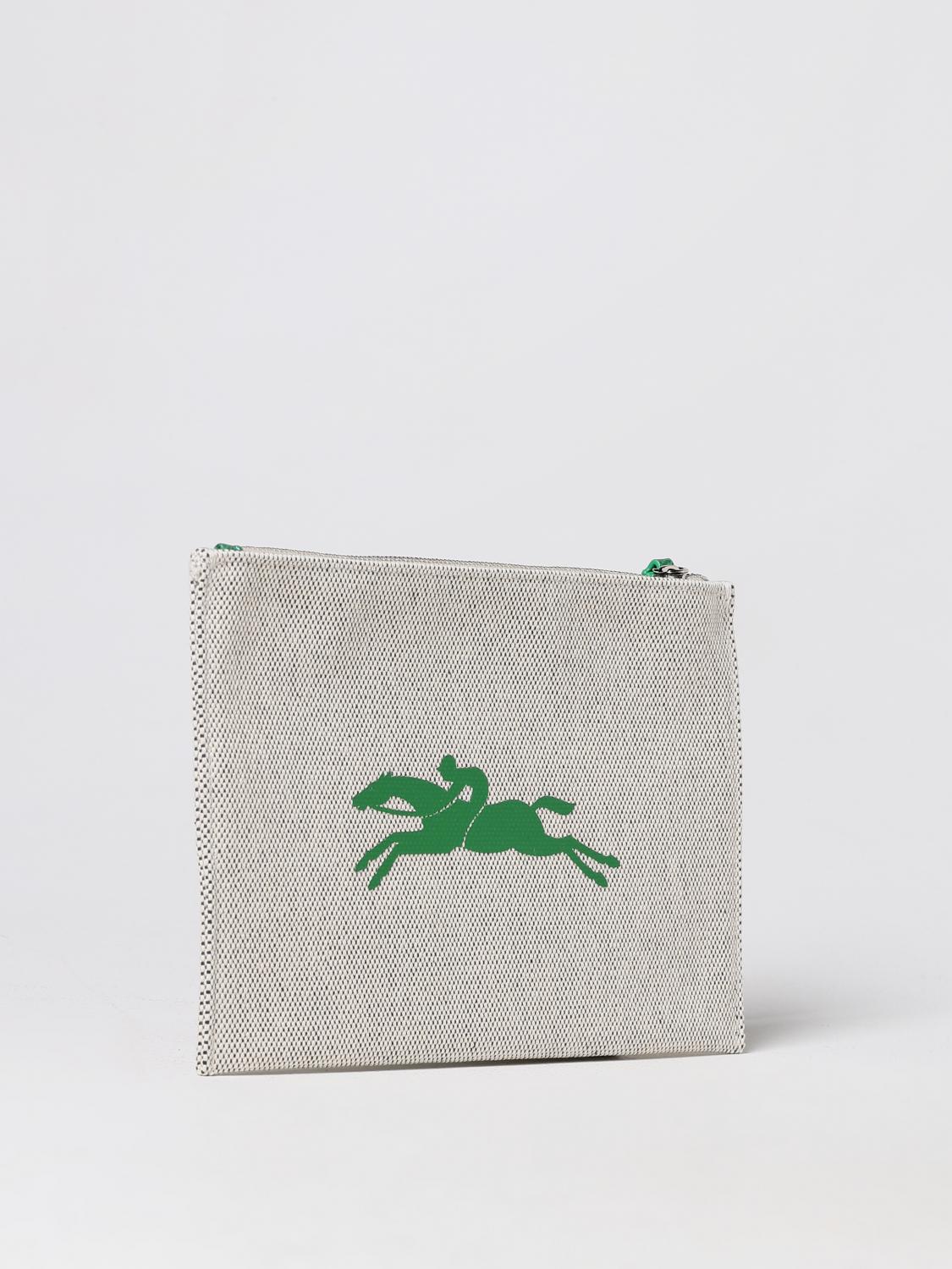 Canvas Clutch with Leather Strap