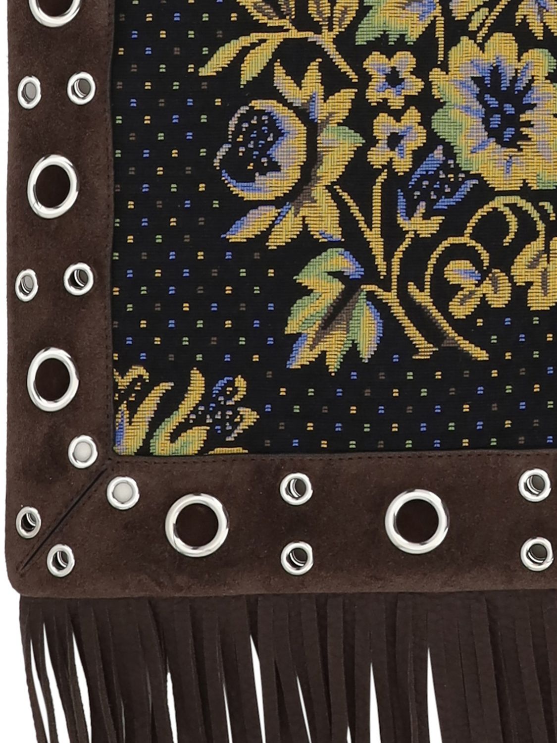 Embroidered Tapestry Crossbody Bag