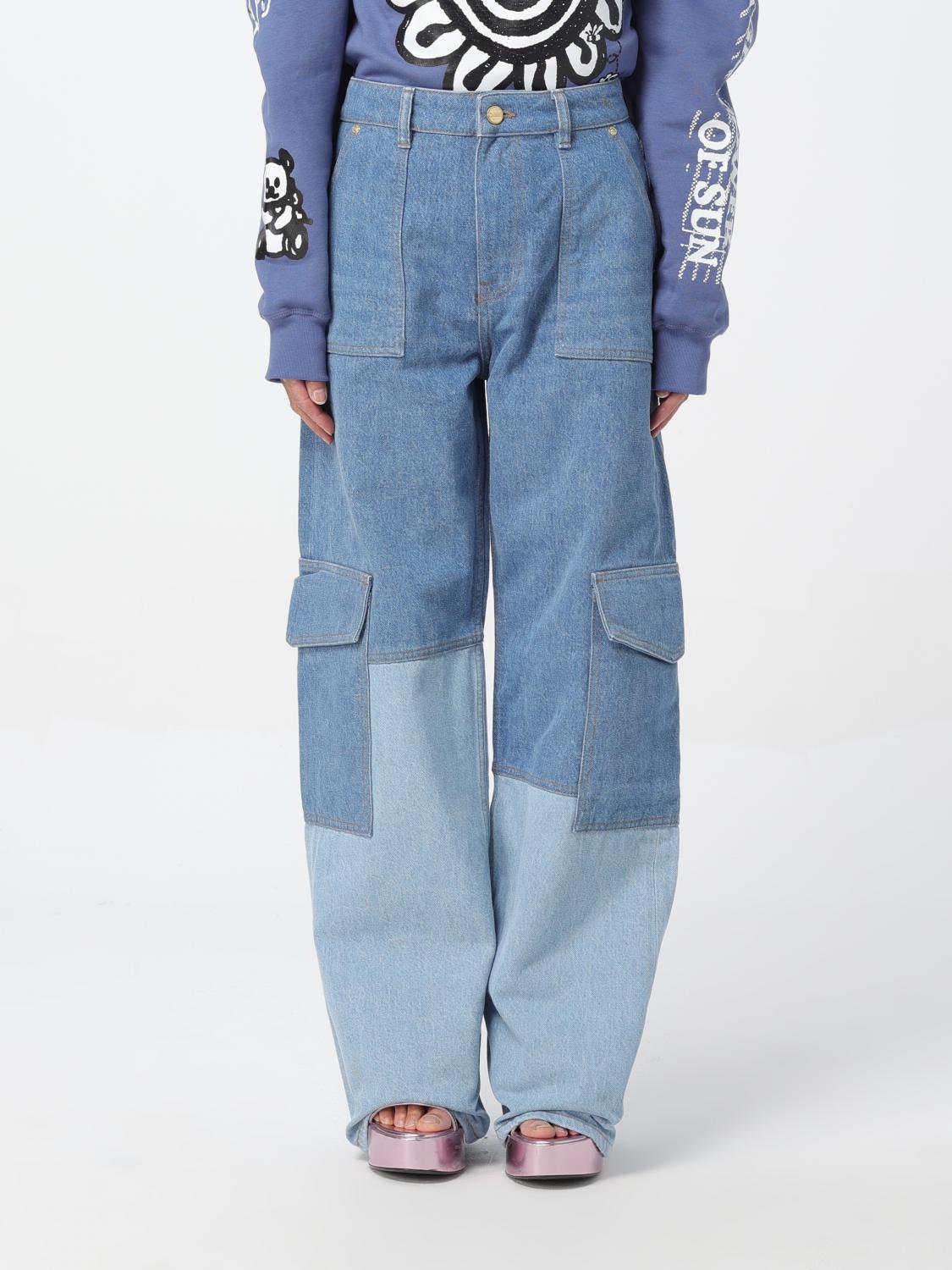 Patchwork Wide Leg Jeans