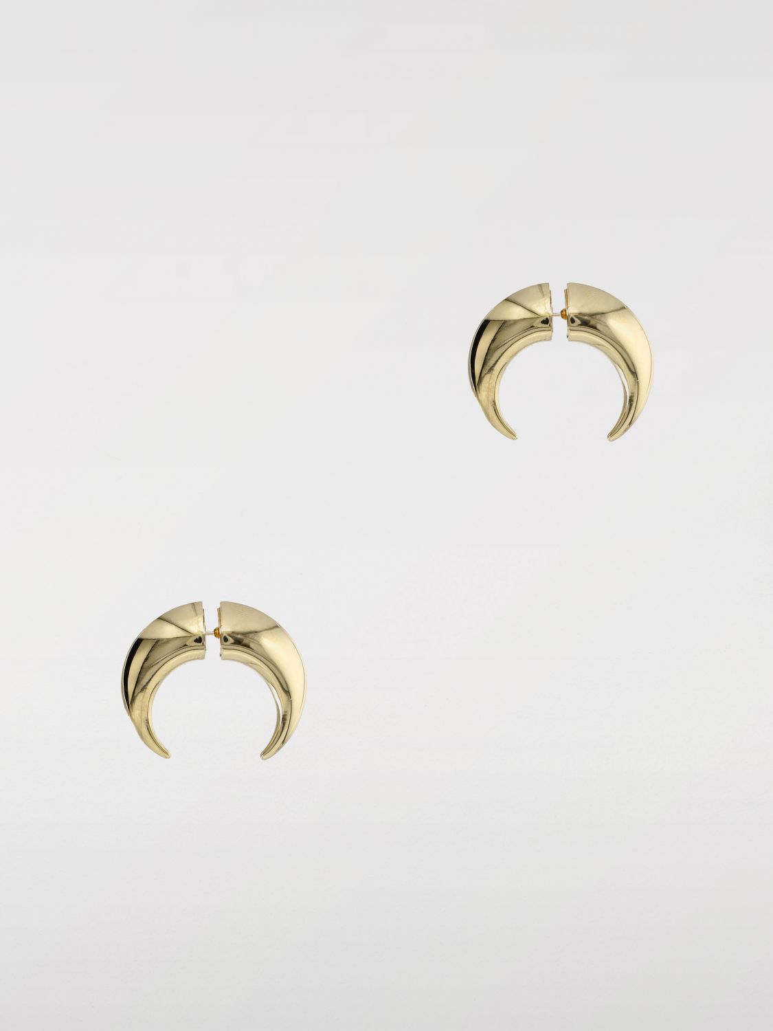 Crescent Moon Brass Earrings