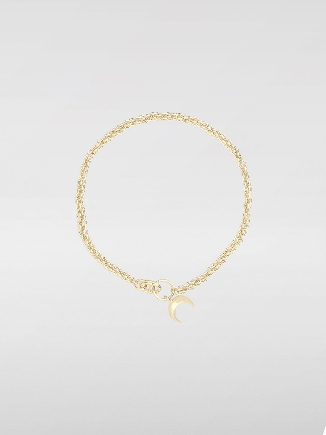 Crescent Moon Double Chain Bracelet