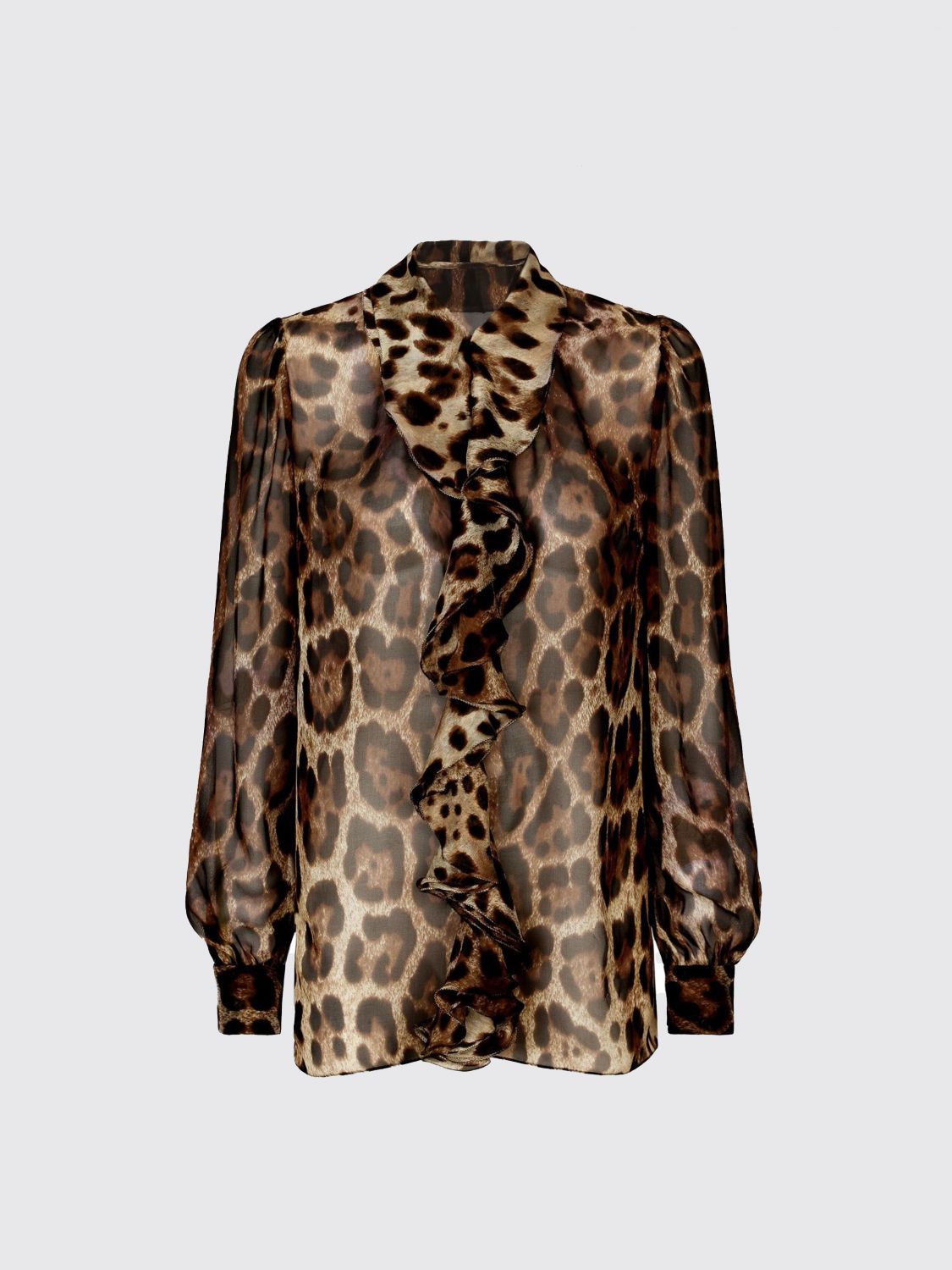 Silk Leopard Print Blouse