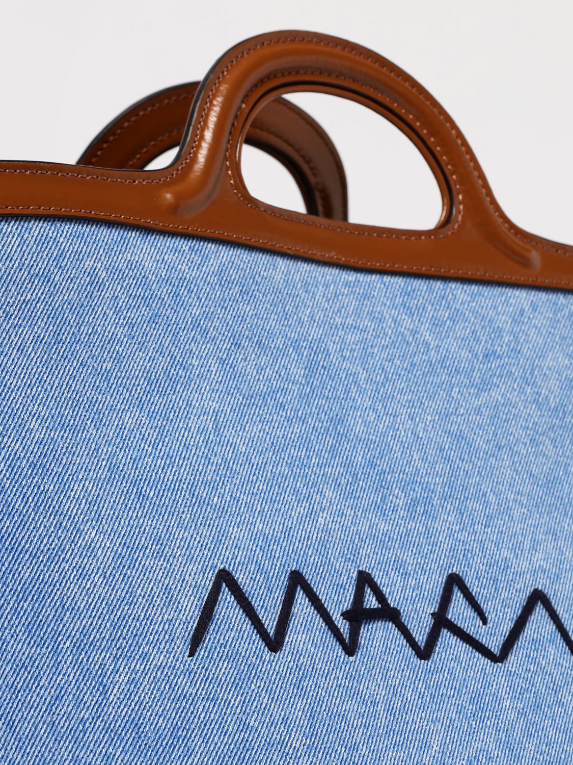 Denim Tote Bucket Bag