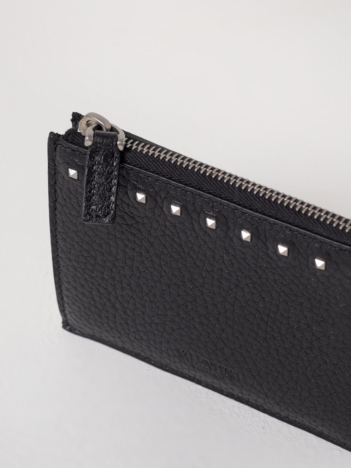 Studded ZipAround Leather Wallet