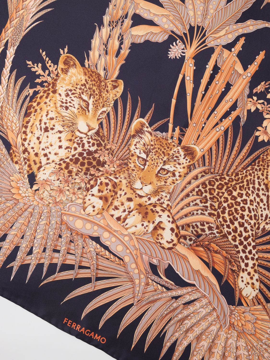 Silk Leopard Print Scarf