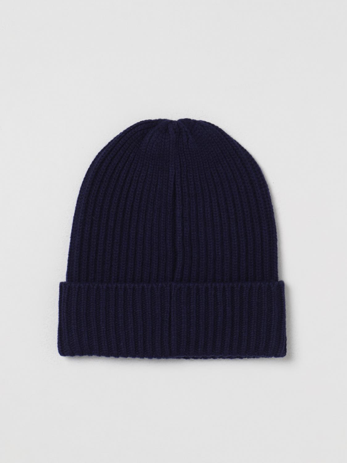 Ribbed Knit Beanie with Logo Patch