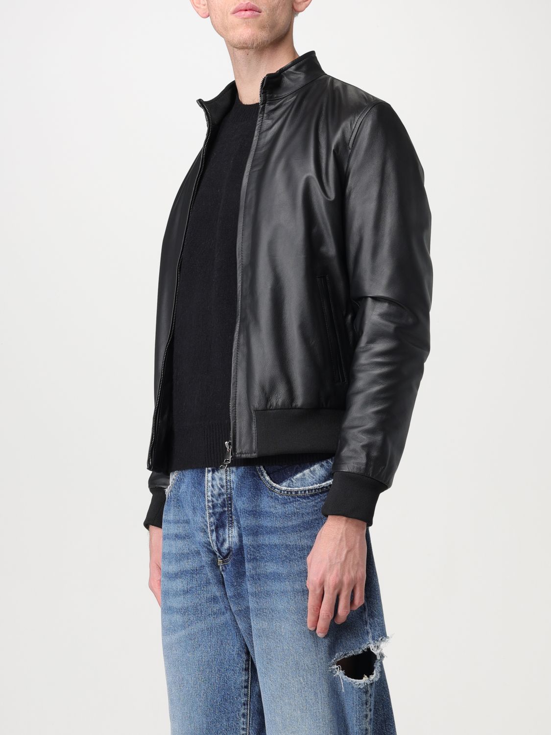 Leather Bomber Jacket