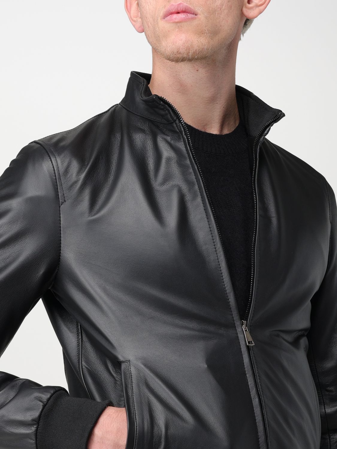 Leather Bomber Jacket