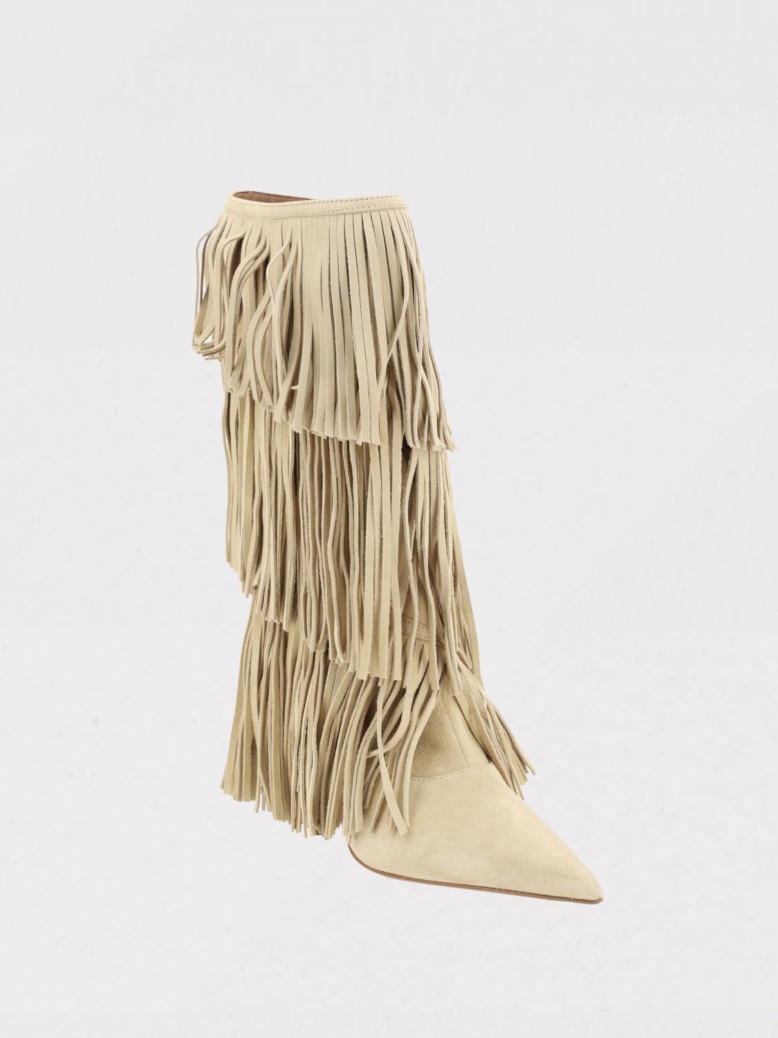 Fringe Suede Knee High Boots