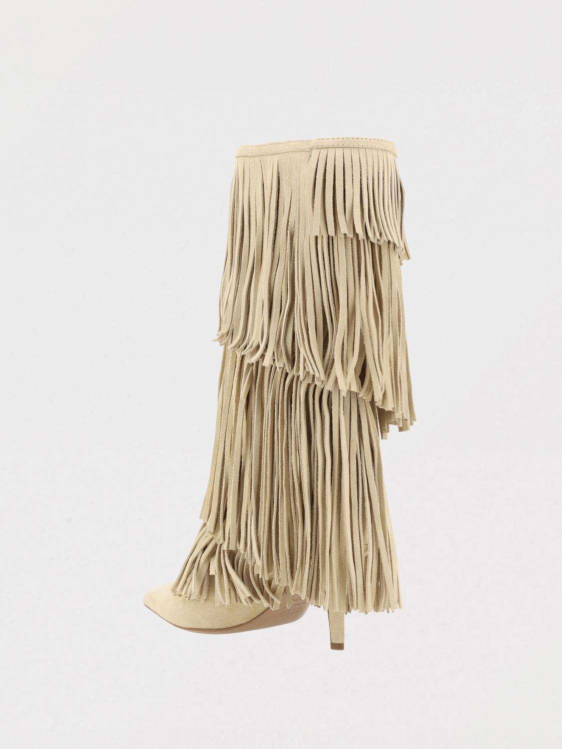 Fringe Suede Knee High Boots