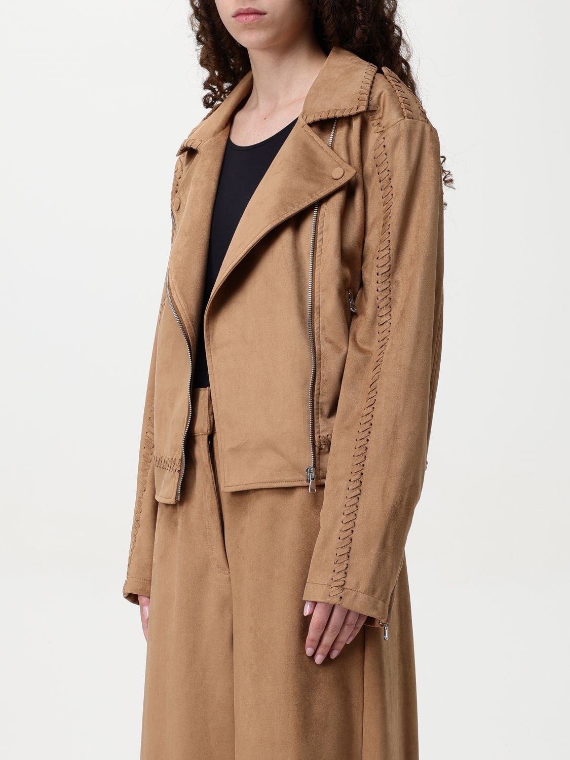 Braided Detail Moto Jacket