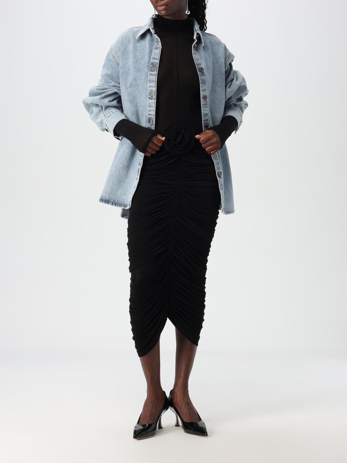 Ruched Midi Dress Rose Detail