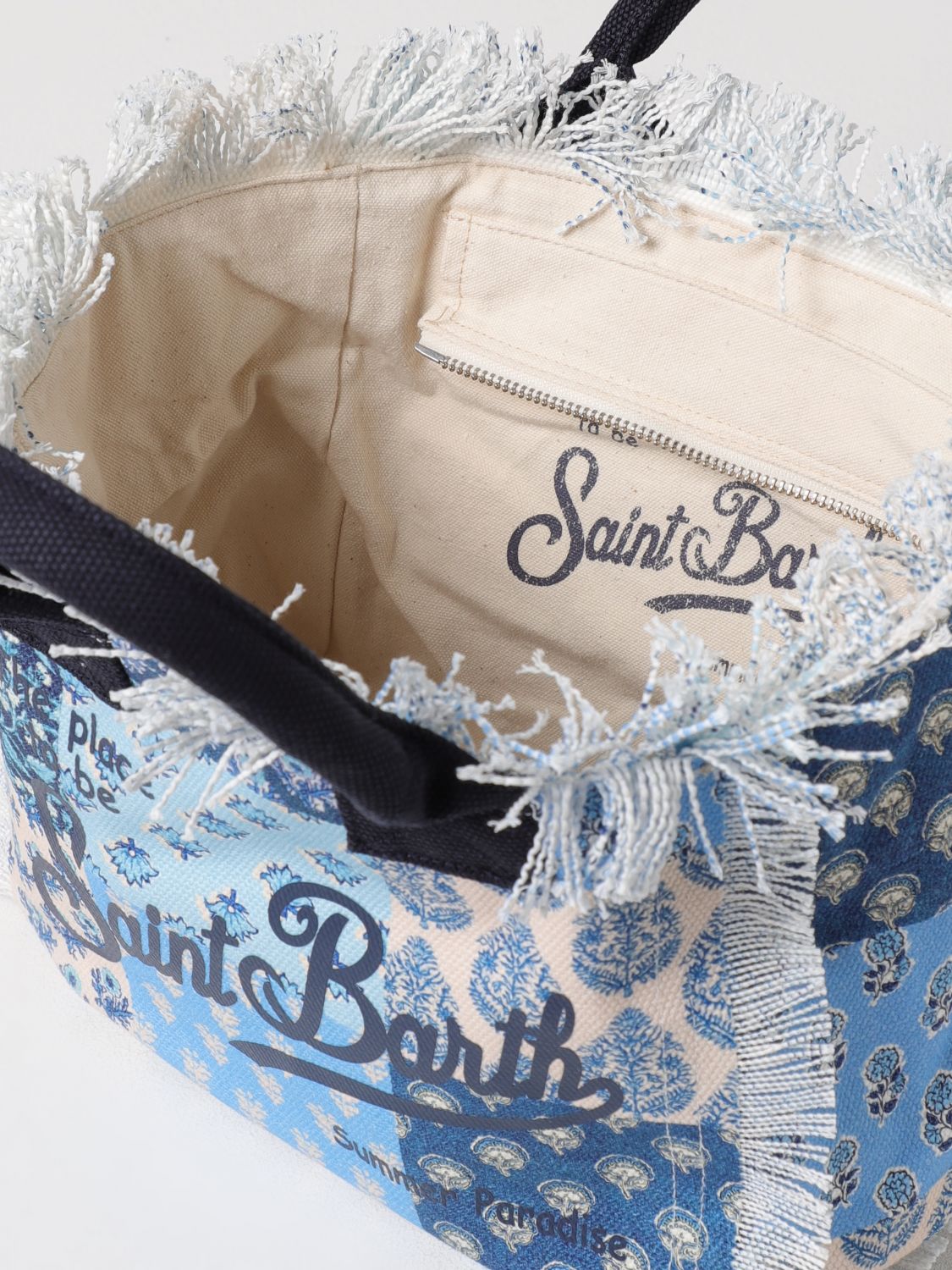 Patchwork Tote Bag Frayed Detail