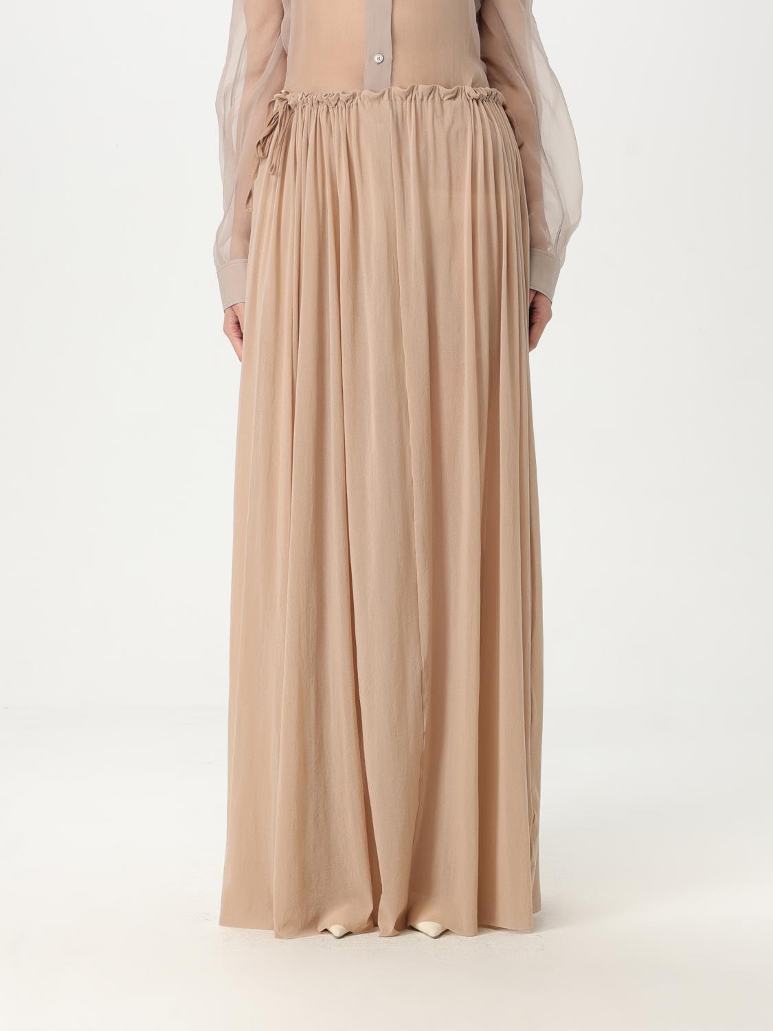 Silk Maxi Skirt Flowing Drape