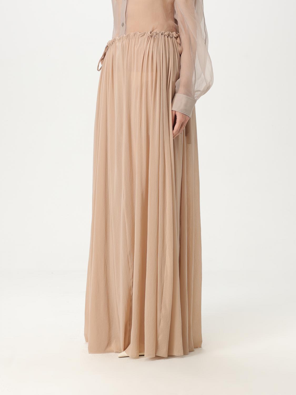Silk Maxi Skirt Flowing Drape