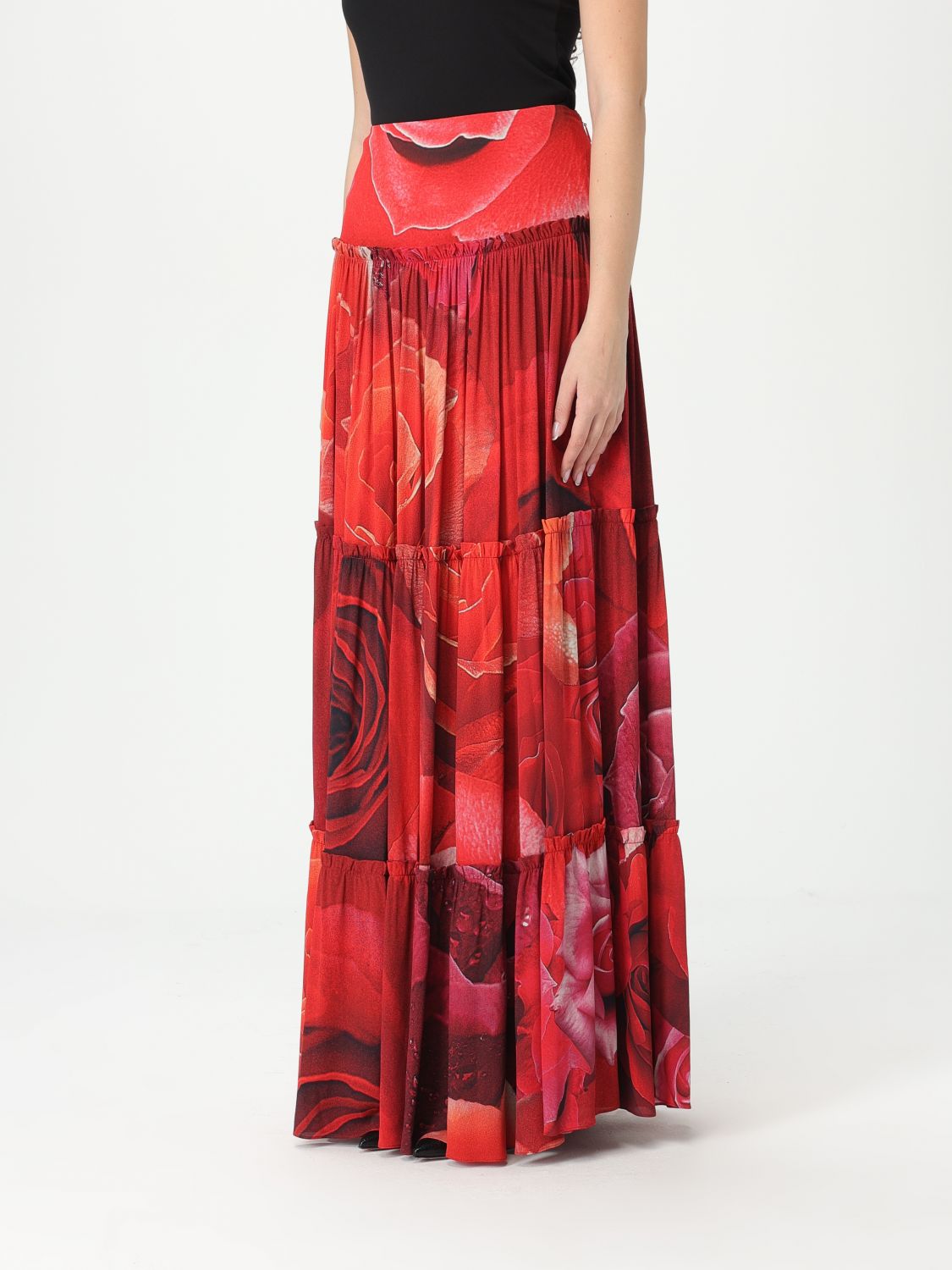 Elegant High-Waisted Midi Skirt