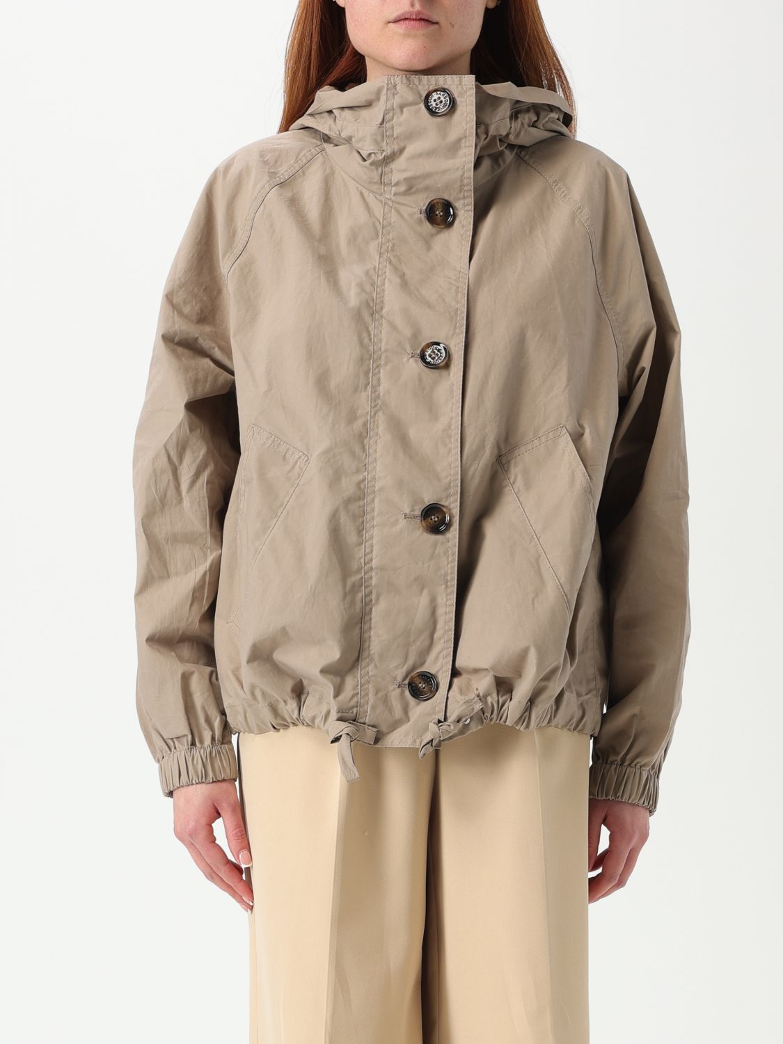 Hooded Cotton Jacket Relaxed Fit